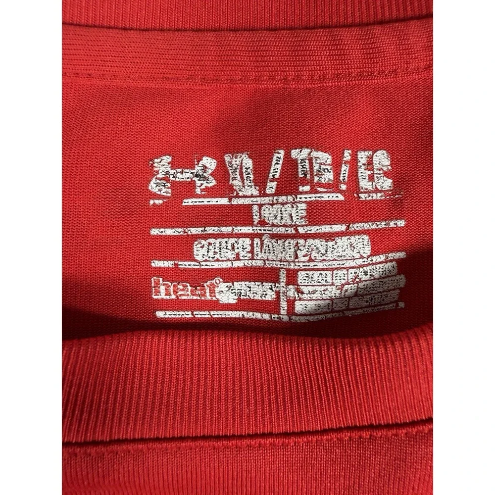 Under Armour T-Shirt Men's XL Red Army 11 Football Breathable Casual‎ Workout **